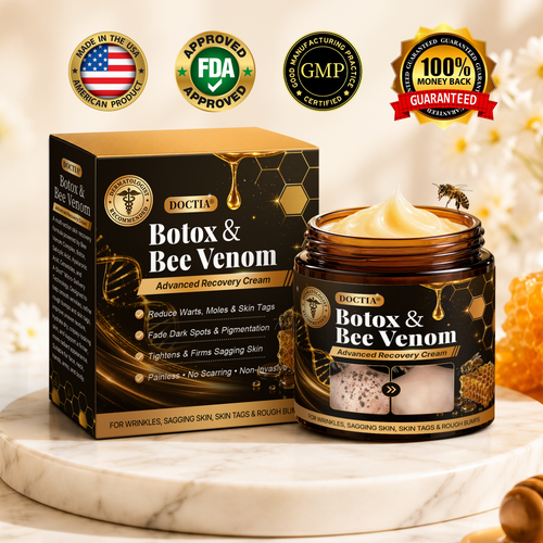 【Made and Shipped from US】🚀  DOCTIA® Botox & Bee Venom Advanced Recovery Cream—For Wrinkles, Sagging Skin, Skin Tags & Rough Bumps⚡