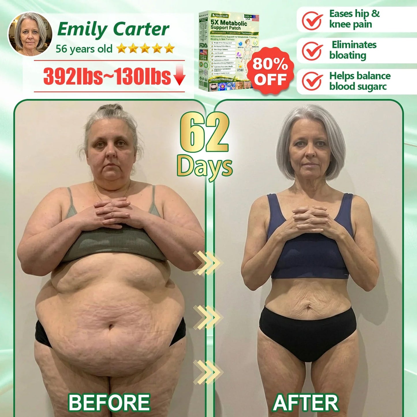 [2026 New & Upgraded: 80% OFF] ✅ Healrize® Lymphatic Drainage Slimming Nano-Microneedle Patch: Advanced transdermal patch designed to support fat metabolism, appetite control, lymphatic flow, and firmer-looking skin — without pills, injections