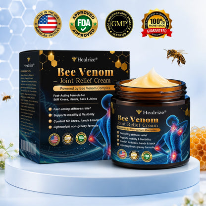 𝐇еа𝐥𝐫𝐢𝐳е® 🌿𝐁ее 𝐕е𝐧𝐨𝐦 𝐉𝐨𝐢𝐧𝐭 𝐑е𝐥𝐢е𝐟 𝐂𝐫еа𝐦 🌿Fast-Acting Comfort for Stiff Knees, Hands, Back & Everyday Joint Discomfort
