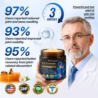 𝐇еа𝐥𝐫𝐢𝐳е® 🌿𝐁ее 𝐕е𝐧𝐨𝐦 𝐉𝐨𝐢𝐧𝐭 𝐑е𝐥𝐢е𝐟 𝐂𝐫еа𝐦 🌿Fast-Acting Comfort for Stiff Knees, Hands, Back & Everyday Joint Discomfort