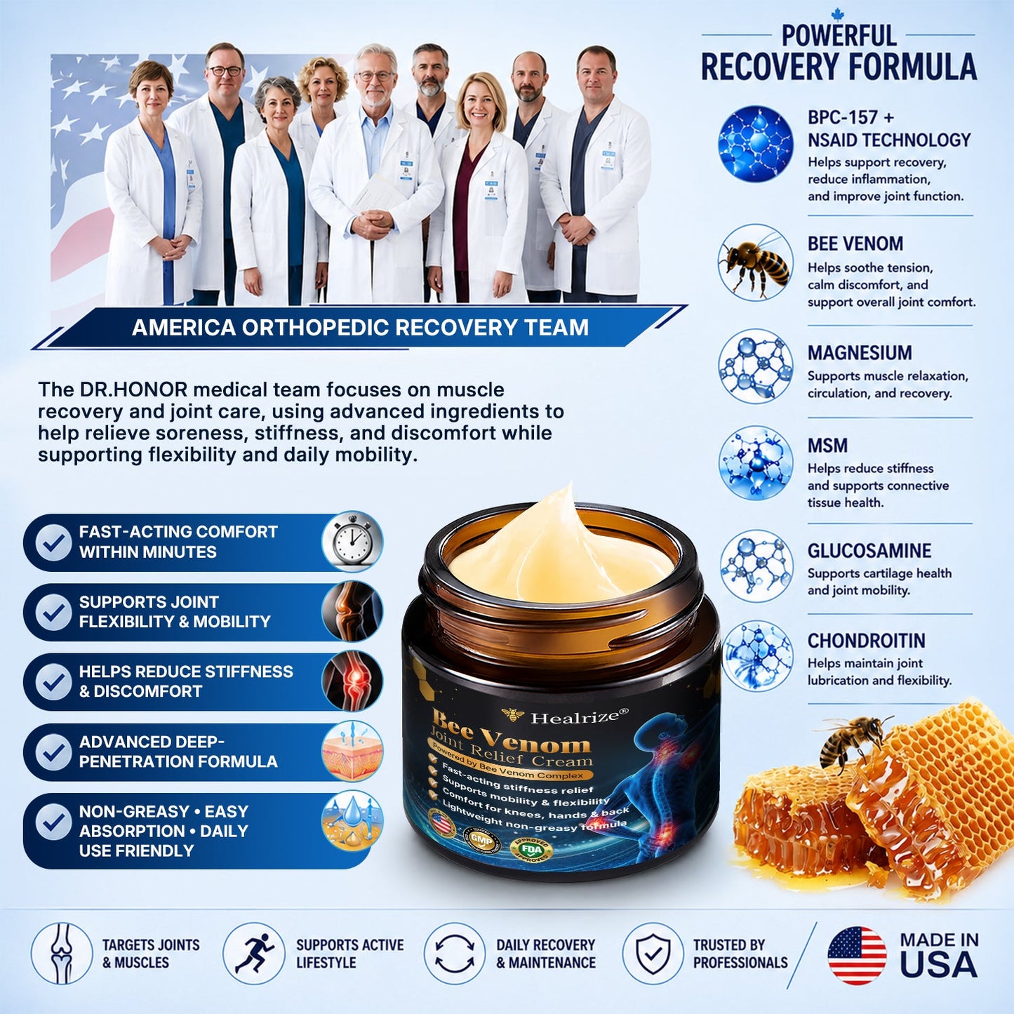 𝐇еа𝐥𝐫𝐢𝐳е® 🌿𝐁ее 𝐕е𝐧𝐨𝐦 𝐉𝐨𝐢𝐧𝐭 𝐑е𝐥𝐢е𝐟 𝐂𝐫еа𝐦 🌿Fast-Acting Comfort for Stiff Knees, Hands, Back & Everyday Joint Discomfort