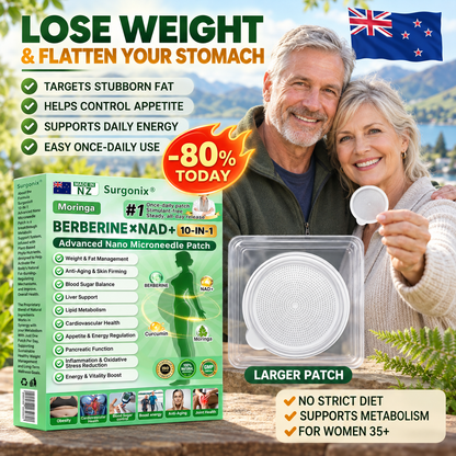 Official Store 🇳🇿 | 🚑 Surgonix® Moringa · Berberine × NAD+ 10-in-1 Advanced Nano Microneedle Patch